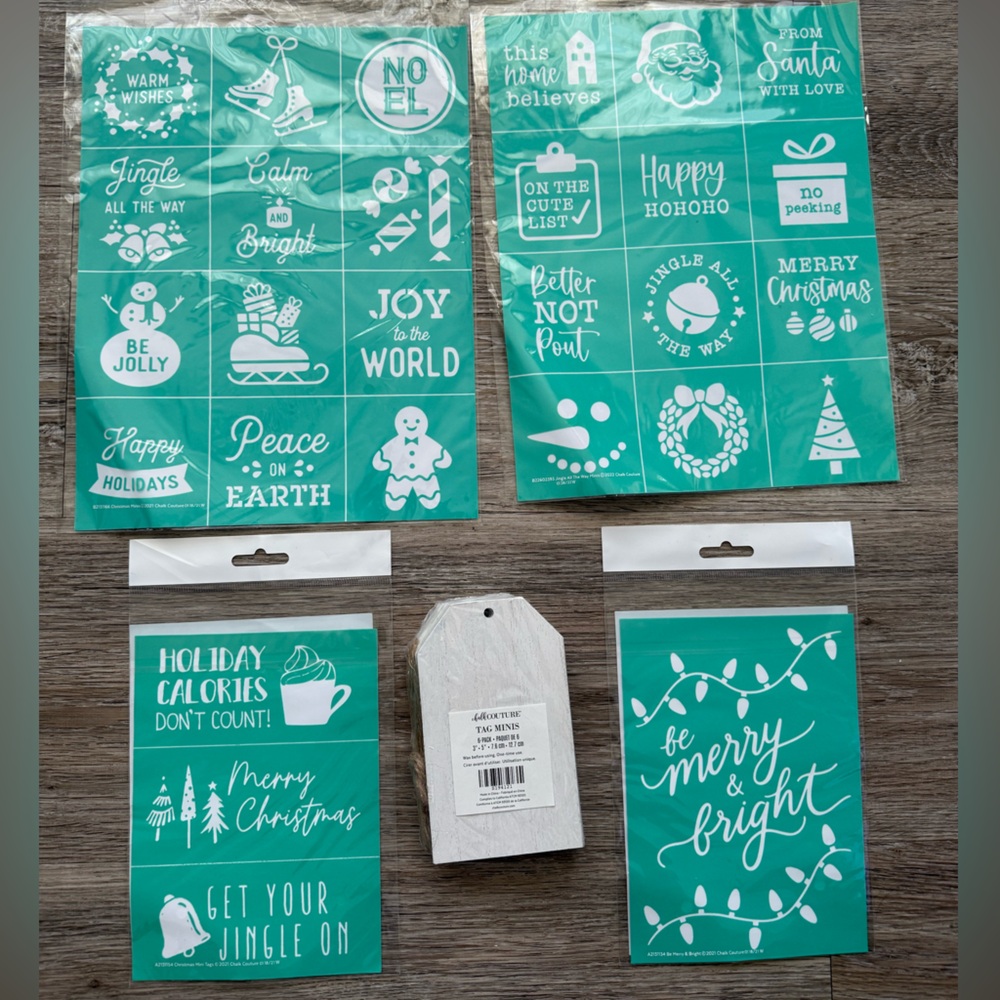 Chalk Couture Holiday Stencils & Tag Set